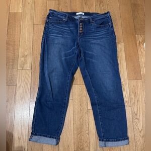 LOFT Dark Blue Boyfriend Jeans